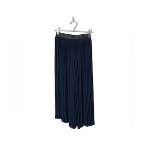Zara‎ navy blue accordion pleated culottes XS